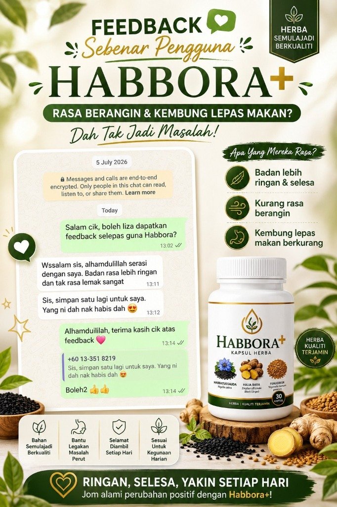 Maklum balas pelanggan Habbora+